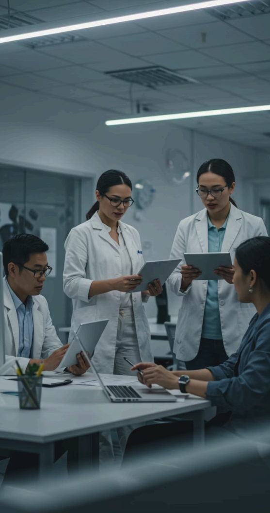 Healthcare professionals collaborating